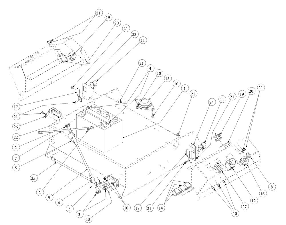 Electrical Assembly Diagram and Parts List for Z-FORCE42 53AA5A5G710 Cub Cadet Lawn Tractor